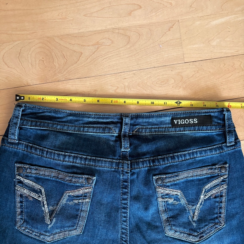 Women’s size 14 Vigoss bling sparkly dark wash bootcut jeans - Picture 2 of 8